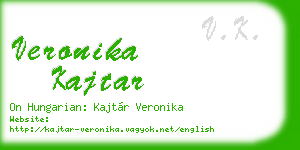 veronika kajtar business card